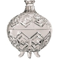 Bomboniere 11,7x12,6cm Decorativo Com Pé De Vidro Casual